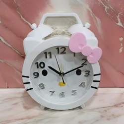 Hello Kitty Dizaynlı Stolüstü Budilnik – Uşaqlar Üçün Sevimli Saat