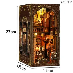 Kitab Rəfi Üçün DIY Miniatür Ev Dəsti ("Book Nook") - LED İşıqlı thumbnail
