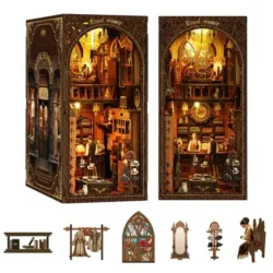 Kitab Rəfi Üçün DIY Miniatür Ev Dəsti ("Book Nook") - LED İşıqlı thumbnail