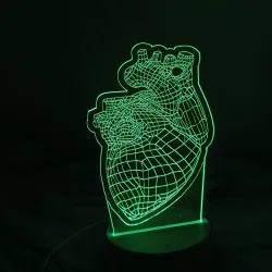 LED İşıqlı Akrilik Ürək Dekoru – Sevgi Simvolu thumbnail