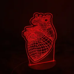 LED İşıqlı Akrilik Ürək Dekoru – Sevgi Simvolu thumbnail