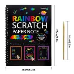 Sehrli Göyqurşağı Cızma-Qara Dəftər Dəsti (1 Böyük + 1 Kiçik, 2 Qələm) thumbnail