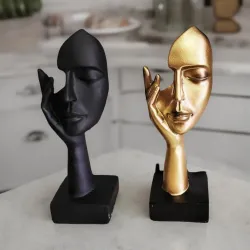 Abstrakt Qadın Üzü Fiquru (Minimalist Dekor)