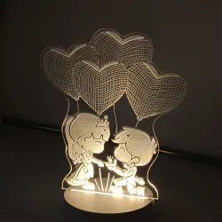 3D LED İşıqlı Hədiyyəlik Gecə Lampası – ABS və Akrilik Material thumbnail