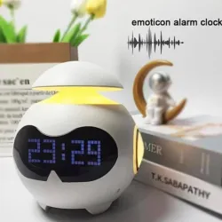Çoxfunksiyalı Emoji Zəngli Saat: Bluetooth Dinamik & Rəngli Gecə Lampası thumbnail