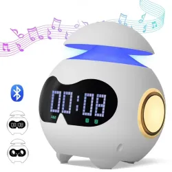 Çoxfunksiyalı Emoji Zəngli Saat: Bluetooth Dinamik & Rəngli Gecə Lampası thumbnail