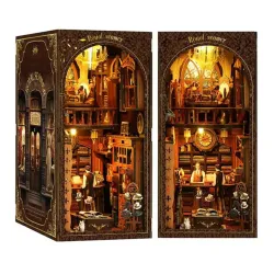 Kitab Rəfi Üçün DIY Miniatür Ev Dəsti ("Book Nook") - LED İşıqlı thumbnail