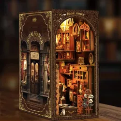 Kitab Rəfi Üçün DIY Miniatür Ev Dəsti ("Book Nook") - LED İşıqlı thumbnail