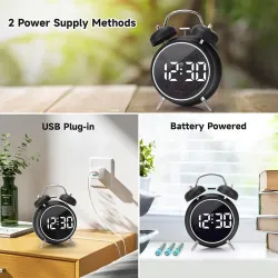 Elektron Retro Stol Üstü Budilnik Saat thumbnail